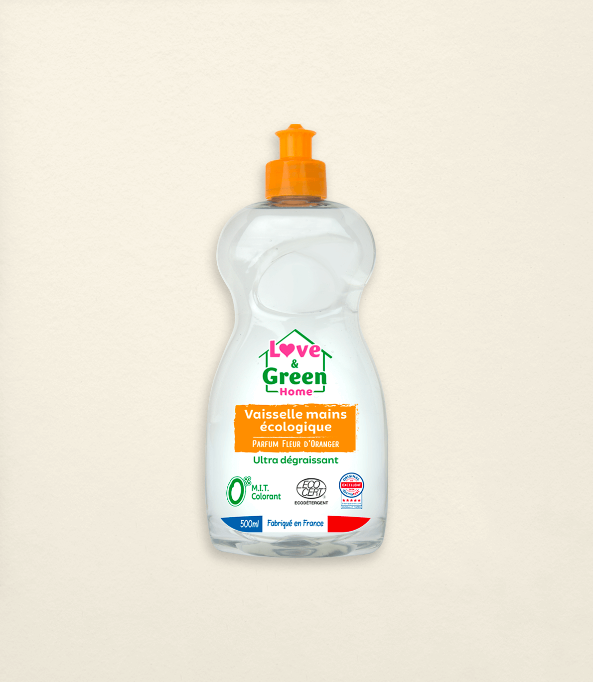 Vaisselle mains écologique ultra-dégraissant parfum fleur d'oranger