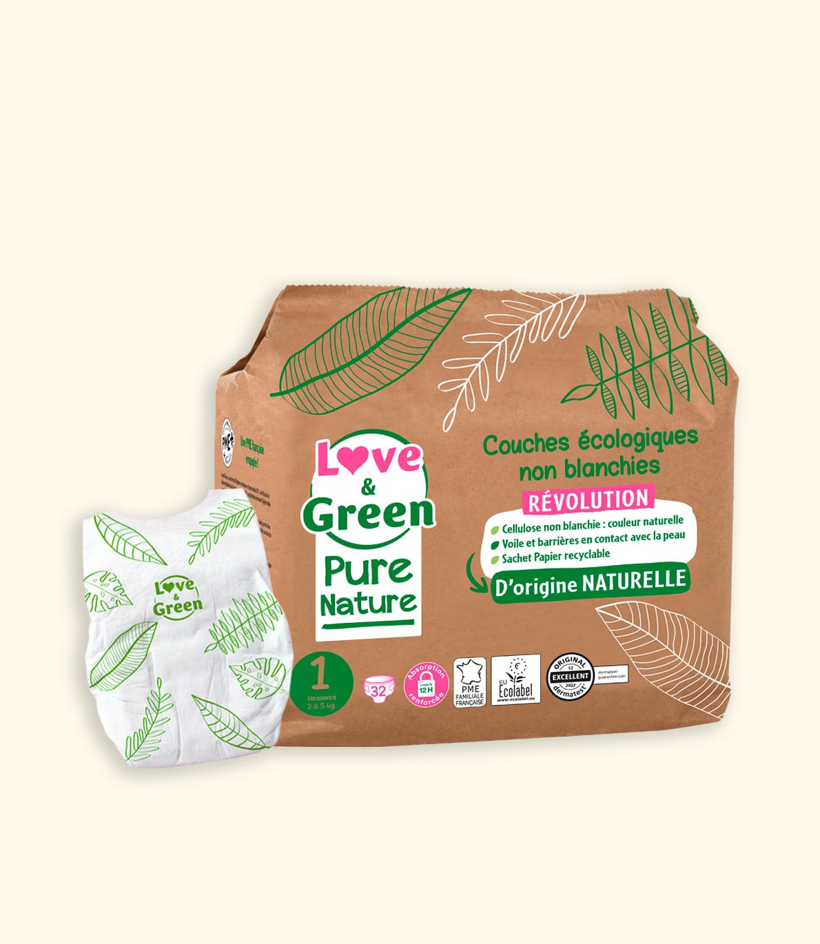 Pure Nature Ecological Diapers T1 to T5