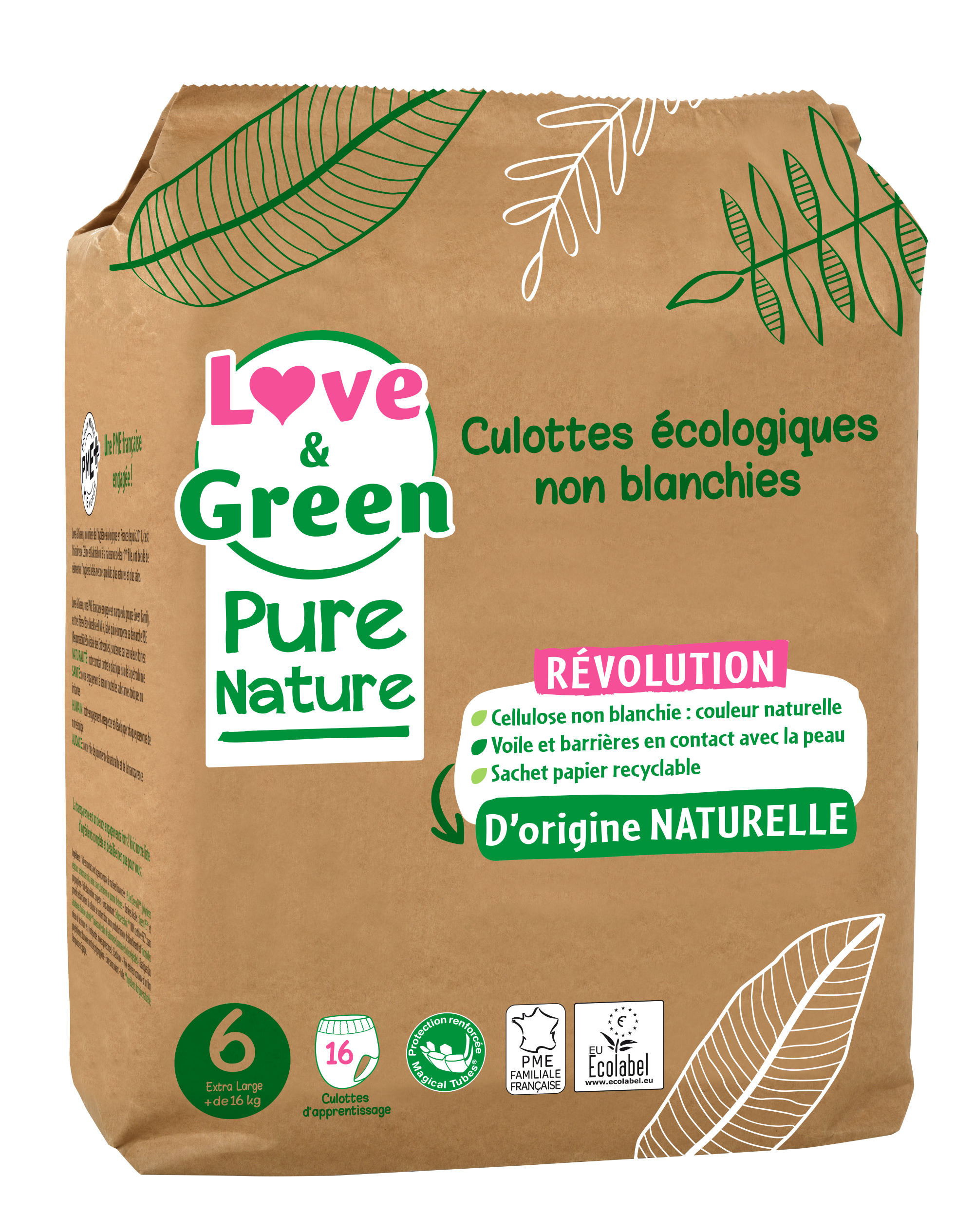 Pure Nature Ecological Nappies - Size 5 to 6