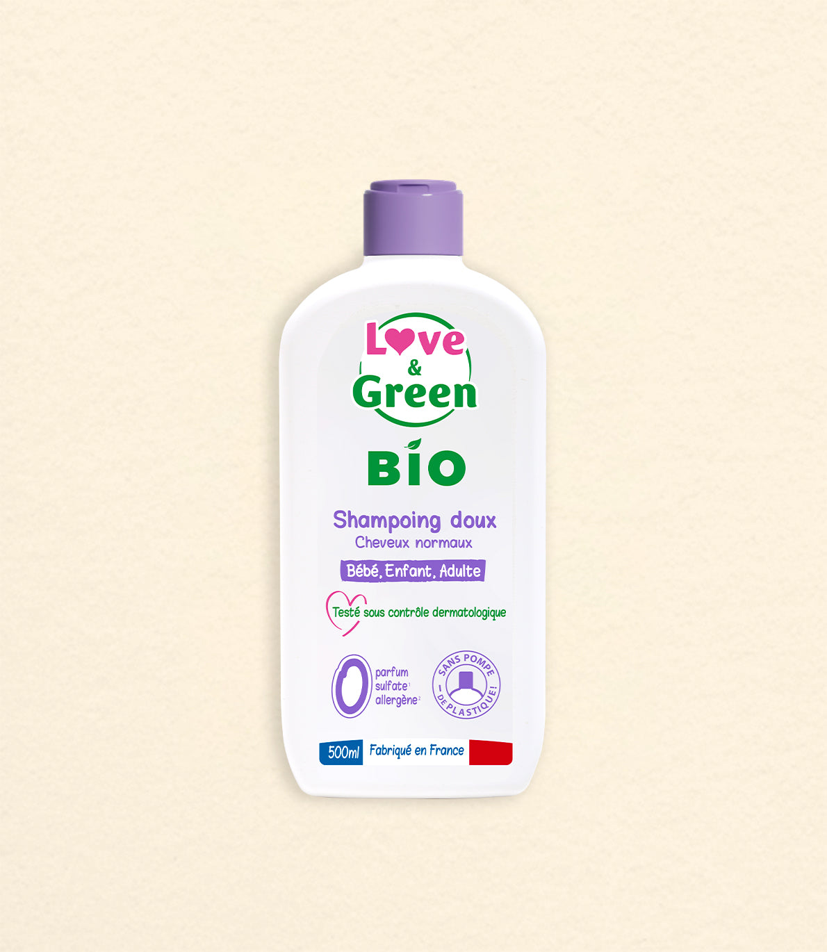 Love &amp; Green Zachte shampoo gecertificeerd BIOLOGISCH